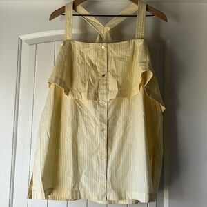 MICHAEL Michael Kors Yellow Striped Blouse